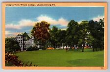 Vintage Unused Postcard Campus View Wilson College Chambersburg Pennsylvania PA picture