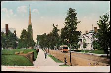 Vintage Postcard 1901-1907 Upper Broadway, Paterson, New Jersey (NJ) picture