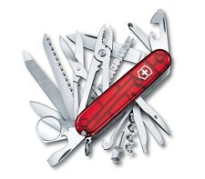 Victorinox SwissChamp Translucent Ruby Swiss Army Knife W/ Leather Pouch picture