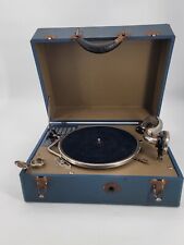 1920s Gramophone Portable Blue Record Player Phonograph  picture