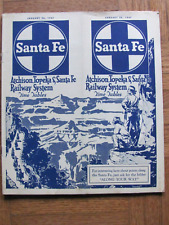 JAN 1947 SANTA FE RAILROAD TRAIN SCHEDULE TIMETABLE picture