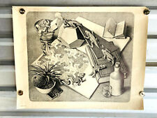1970s M.C. Escher 'Reptiles' vtg Print NICE advertising poster picture
