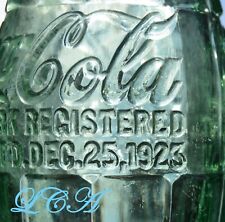 Scarce ORIGINAL 1923 hobbleskirt Coca Cola XMAS COKE bottle BUTTE MONTANA Bold picture