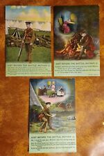 Three Original WW1 Bamforth Song Cards “Just Before The Battle, Mother.” 4778  picture