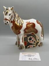 Royal Crown Derby Welsh Cob Horse Imari Paperweight Collection 448/500 with Box picture
