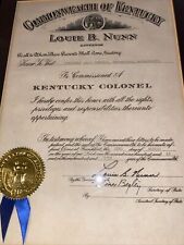 Louie B. Nunn- (Gov of Kentucky)- Signed 1968 Appointment as a Kentucky Colonel picture