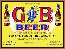 GB Beer Label Metal Sign 3 Sizes to Choose From picture