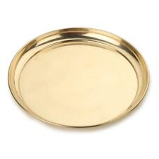 Brass Golden Color Plain Plate for use Pooja Home Pooja thali Brass Pooja Thalli picture