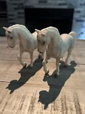 (2) 2004 Schleich Germany LIPIZZANER Horse Figure Gray White Toy picture