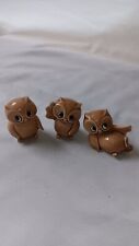 Vintage Miniature Owl Figurines Set of 3 picture