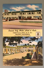 Vintage 1954  Colorpicture Publications Encino Ritz Motor Hotel & Apts. Postcard picture