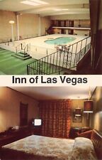 Inn of Las Vegas New Mexico Interior Motel Pool Grand Ave MCM Vtg Postcard A41 picture