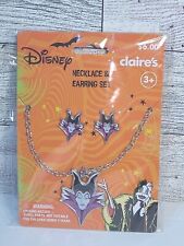 New Claire's Disney MALEFICENT Halloween Necklace & Earrings Set picture