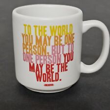 Quotable Espresso Mugs To The World You May Be One Coffee Cup Father's Day Gift picture