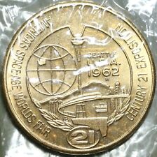1962 Seattle World's Fair Space Needle Century 21 Dollar BU Medal (21051102R) picture