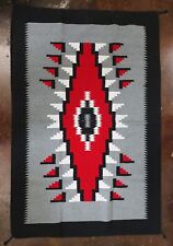 Vintage Southwest Style Navajo Red Black Gray Rug Zapotec 72