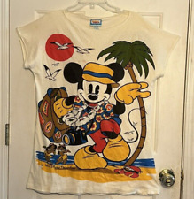 Sunday Comics Mickey Mouse Hawaiian T-Shirt Double Sided Vintage Walt Disney picture