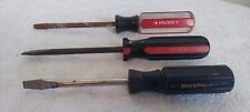 LOT OF 3 VTG PHILLIPS HEAD SCREWDRIVERS * 1 HUSKY USA / 1 WORKFORCE TAIWAN / 1? picture