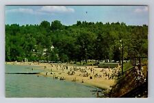 Weirs Beach NH-New Hampshire, Bathing And Sunning, Antique, Vintage Postcard picture