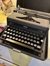 Vintage Black Royal Quiet DeLuxe Typewriter in Black Case Used picture