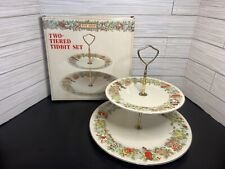 Vintage Rare Toy Shop by David TS-11 Christmas Holiday Two Tiered Tidbit Set picture