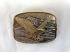 Vintage 200th Anniversary AMERICAN EAGLE Silver/24K Gold Plated Belt Buckle picture