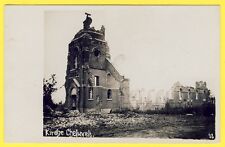 cpa RARE PHOTO BELGIUM WORLD WAR ONE BATTLEFIELD CHURCH GHELUVELT picture