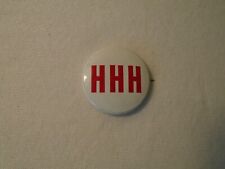 VINTAGE 1968 President Hubert Humphrey HHH Campaign Button Pin Red & White NICE picture