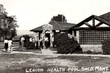 RPPC Legion Health Pool Saco Montana Postcard #201 Coles Malta MT Kodak Paper picture