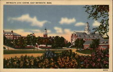 Weymouth Civic Center ~ East Weymouth Massachusetts ~ vintage 1930s postcard picture