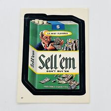 Wacky Packages Sell'em Cigarette Vtg Topps 1986 Album Sticker Trading Card #17 picture
