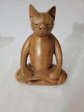 Novica Position Yoga Cat Carving picture