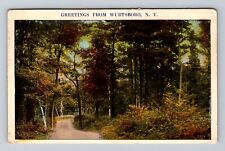 Wurtsboro NY-New York, Scenic Wood Greetings, Antique Vintage c1925 Postcard picture