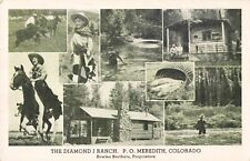 The Diamond J Ranch Meredith Colorado CO Cabins Hunting c1940 Postcard picture