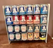 Vintage 1930’s Lot Of 24 Gerber’s, Bib, Heinz, Clapp’s, Libby’s Baby Food Cans picture