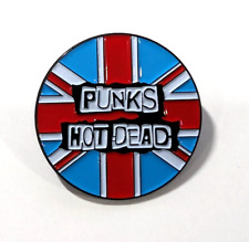 Punks Not Dead Metal Enamel Pin UK Pub Punk Rock Sex Pistols Anarchy Brooch Pin picture