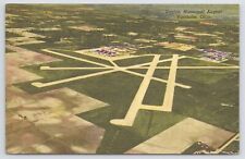 Transportation~Air View Dayton Municipal Airport Vandalia Ohio~Vintage Postcard picture