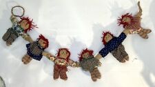 Primitive Folk Art 23” Country Raggedy Ann Andy Garland Cloth Doll Swag  EB3 picture
