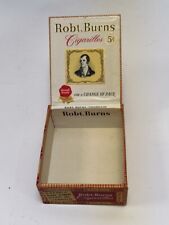 Vintage Robt. Burns 5 cents Cigarillo’s Cigar Box ~ 4.2” X 5” Penna tax picture