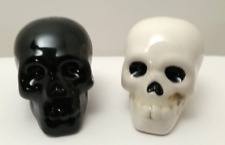 Halloween Skull Mini Salt & Pepper Shaker Set Cracker Barrel NEW picture