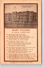 Postcard Missouri Maryville Washington School Mary Villemo RPO Posted 1912 picture