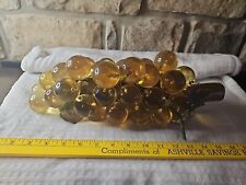 Acrylic Lucite Grapes Large Amber Orange Yellow Cluster On Wood 16 
