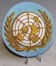 U.N United Nations Hand Embroidered UN Blazer Crest Badge picture
