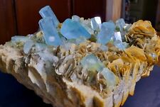 Museum Top Grade Aquamarine Terminated Crystals Specimen 15Kg 700gm @ Pakistan picture