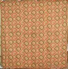 GORGEOUS Vintage 1880's Early Brown Paisley Antique Fabric ~2 LARGE PIECES picture