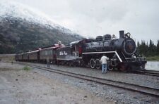 WHITE PASES & YUKON Railroad Train Steam Locomotive 73 FRASER BC Photo Slide picture