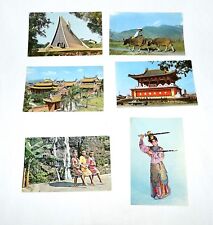 Vtg 6 James Wu Confucious Temple Chapel Waterfall & Water Buffalo Postcards  picture