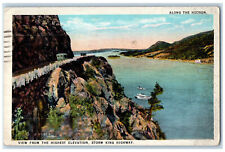 1923 Along The Hudson View from Highest Elevation Storm King Highway NY Postcard picture