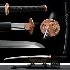 Handmade Purple copper Japanese Samurai Sword Katana T10 carbon steel Full tang picture