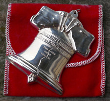 Vintage 1988 Gorham Sterling Silver Liberty Bell Christmas Ornament picture